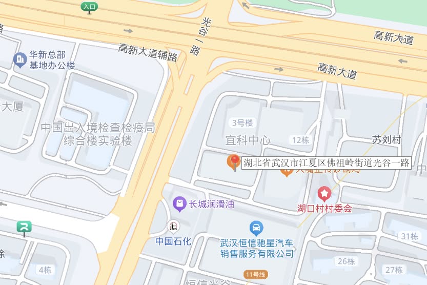 武汉办公地地图